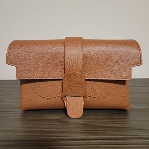 Never Worn Senreve Aria Belt Bag in Pebbled Leather, Chestnut w/ Gold Hardware